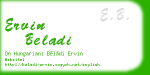 ervin beladi business card