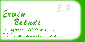 ervin beladi business card